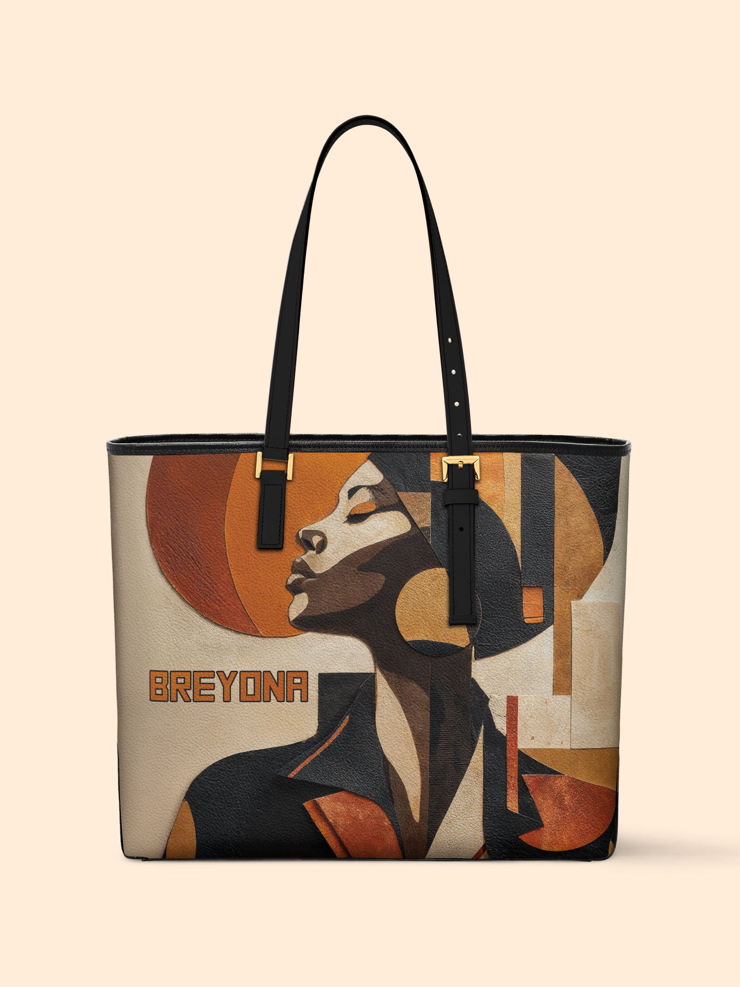 Geo Muse Sleek Leather Tote