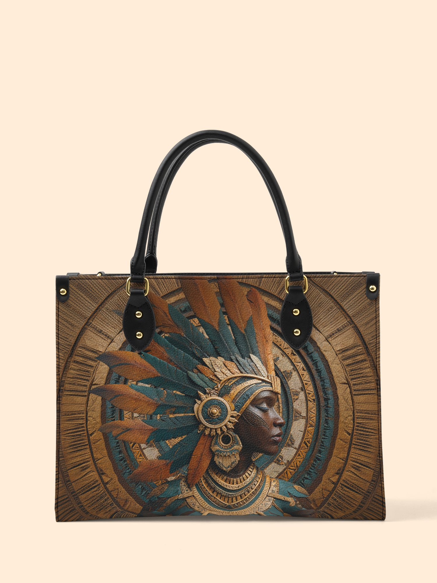 Sacred Grain Premium Leather Handbag QR0TD376