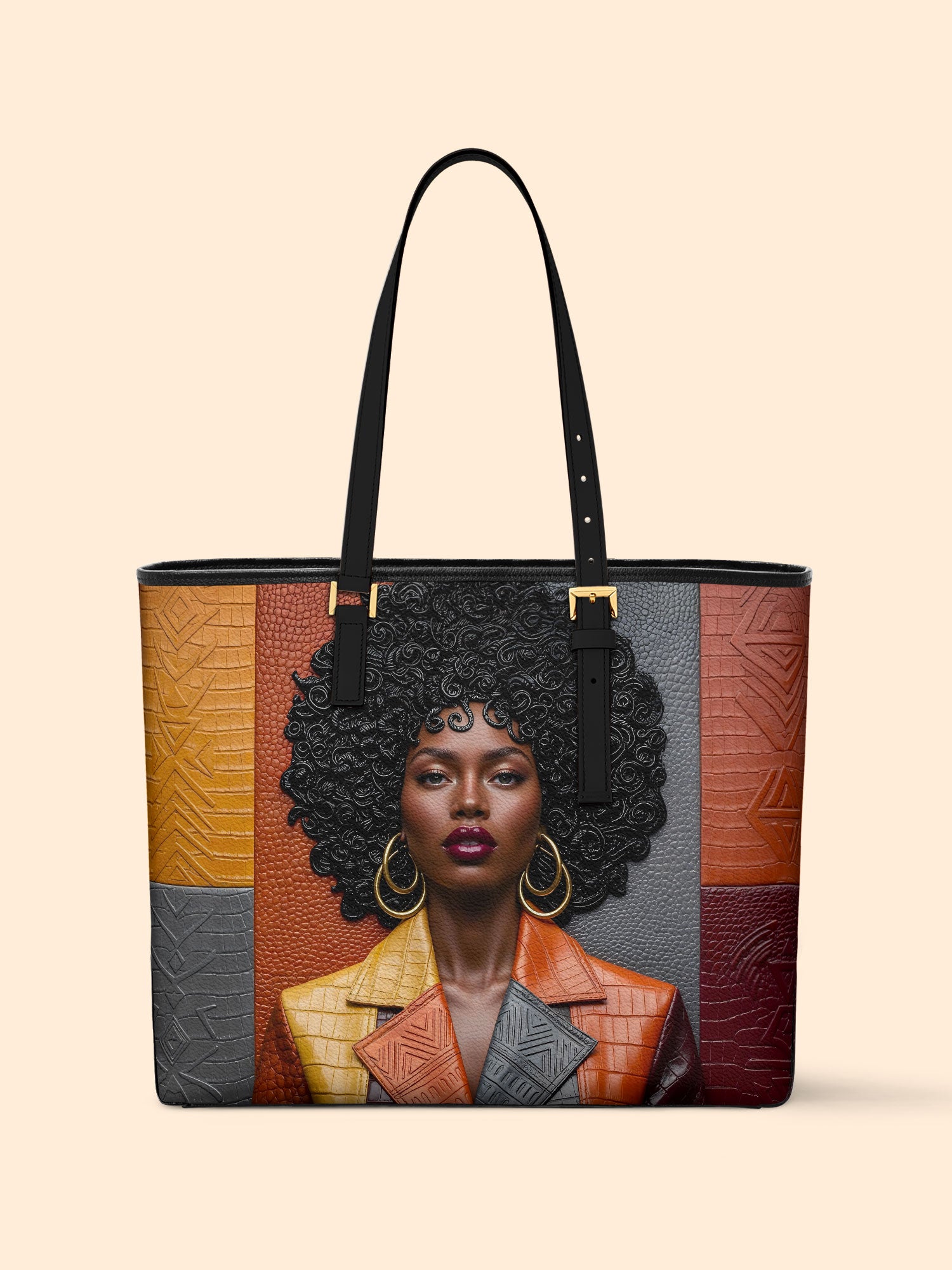 Coded Skin Leather Tote QR0XD021