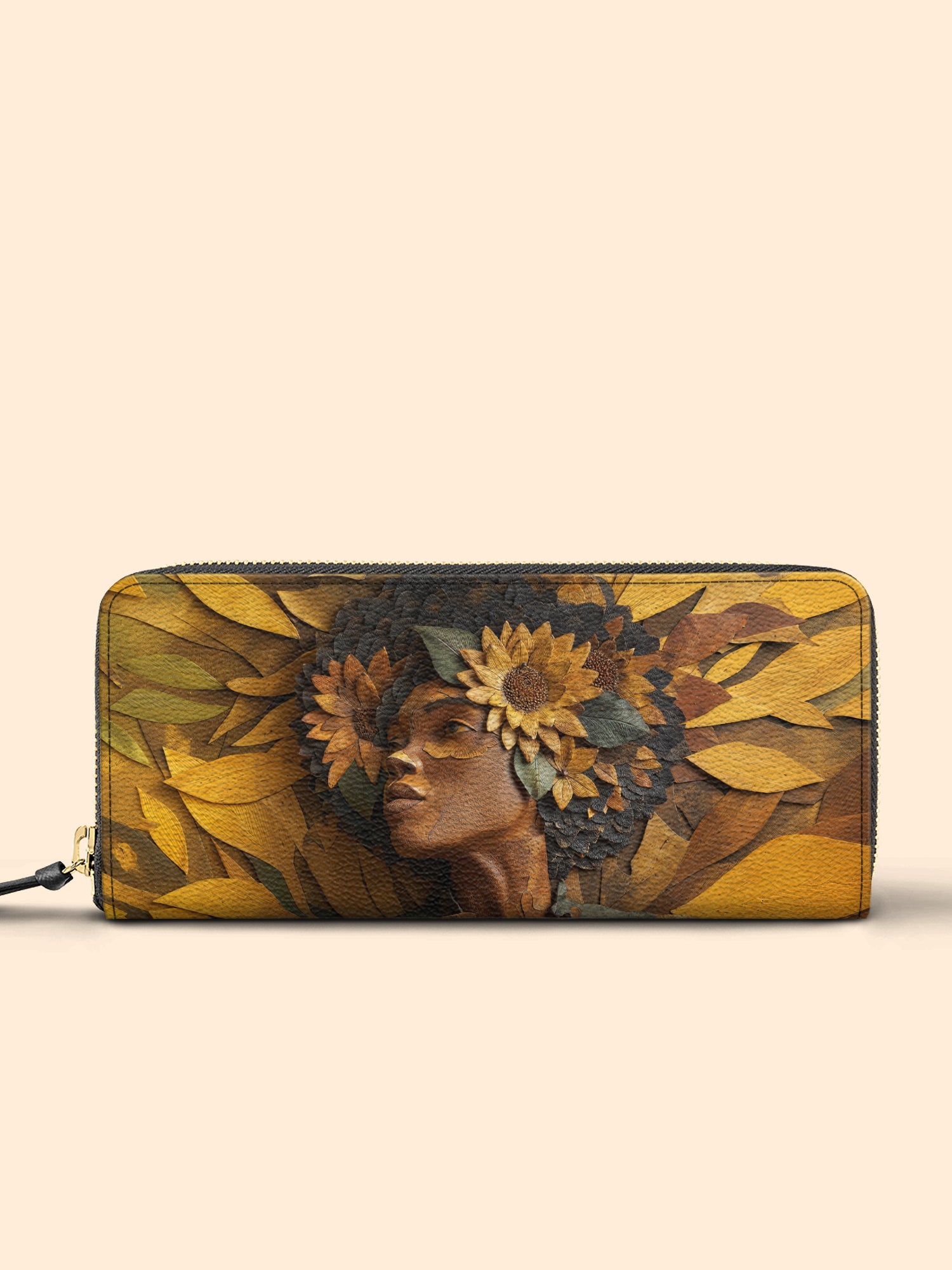Golden Sunflower Slimline Zippy Wallet QR0TD381