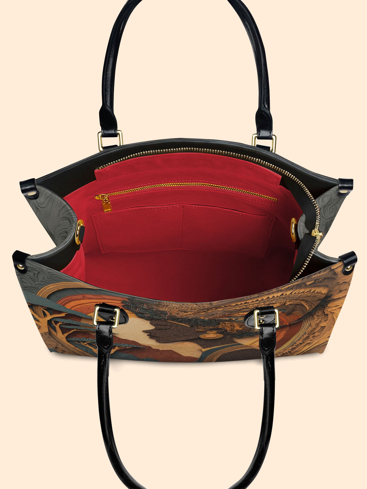 African Queen Essence Premium Leather Handbag QR0TD133