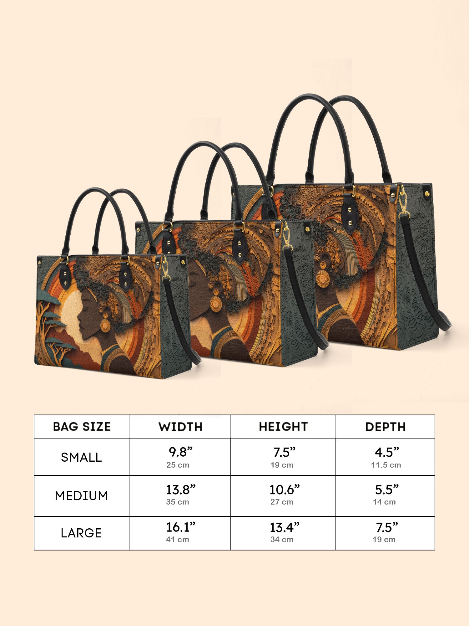 African Queen Essence Premium Leather Handbag QR0TD133