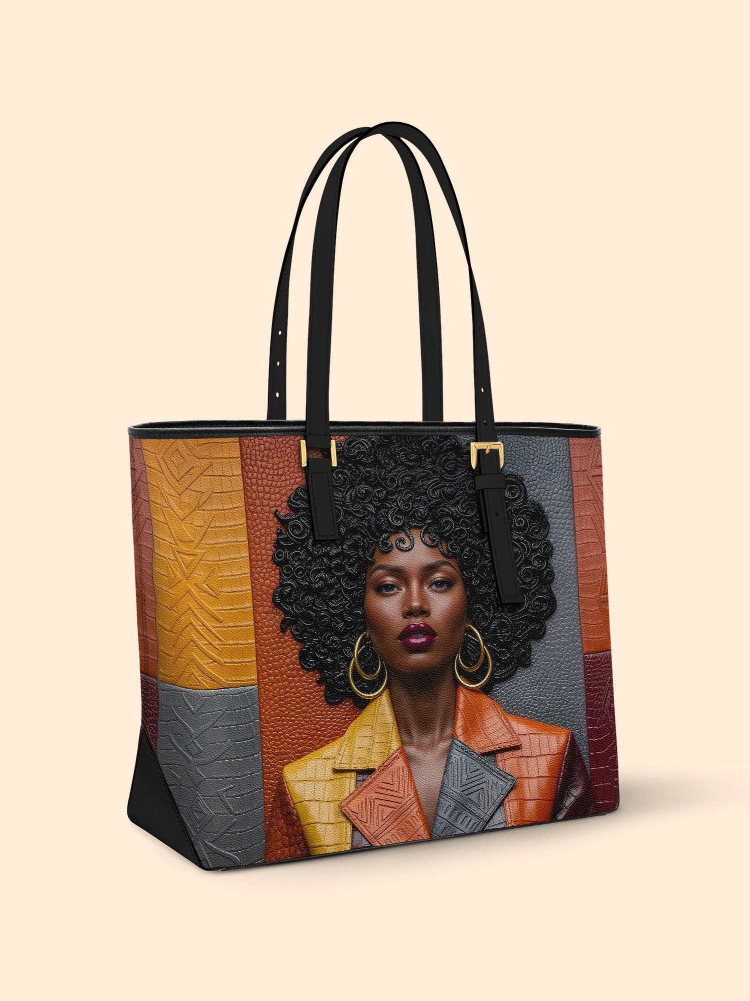 Coded Skin Leather Tote QR0XD021
