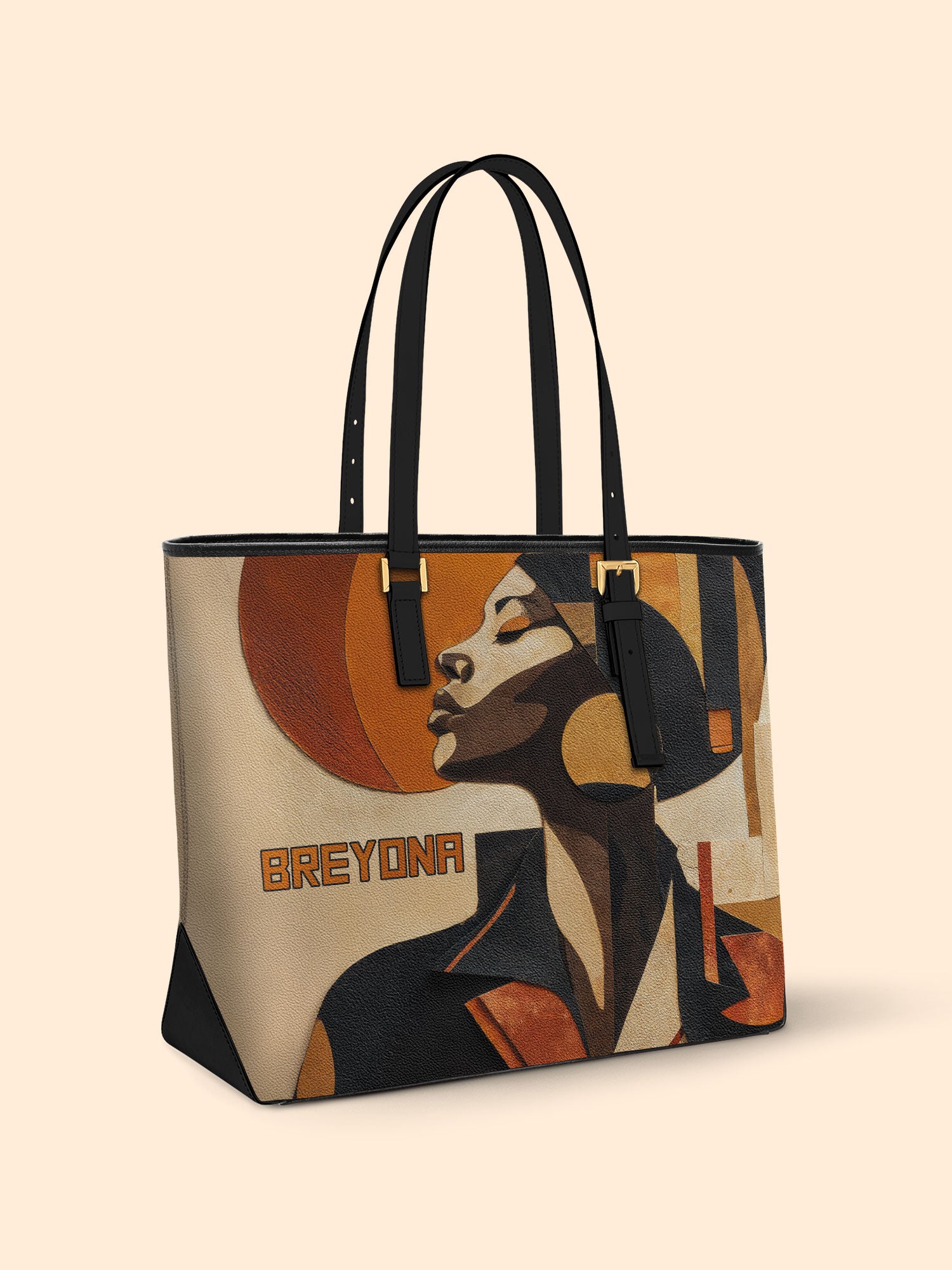 Geo Muse Sleek Leather Tote