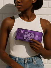 Black Mom Magic Amethyst Slimline Zippy Wallet QR0TD661