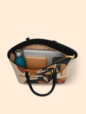 Geo Muse Sleek Leather Tote