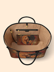 Mocha Sage Classic Shopper Tote QR0XD012