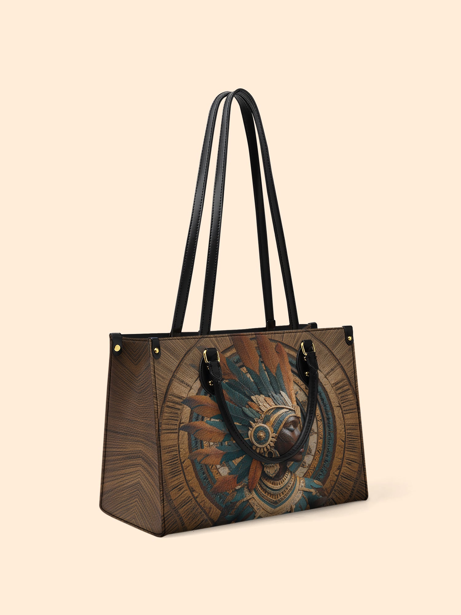 Sacred Grain Premium Leather Handbag QR0TD376