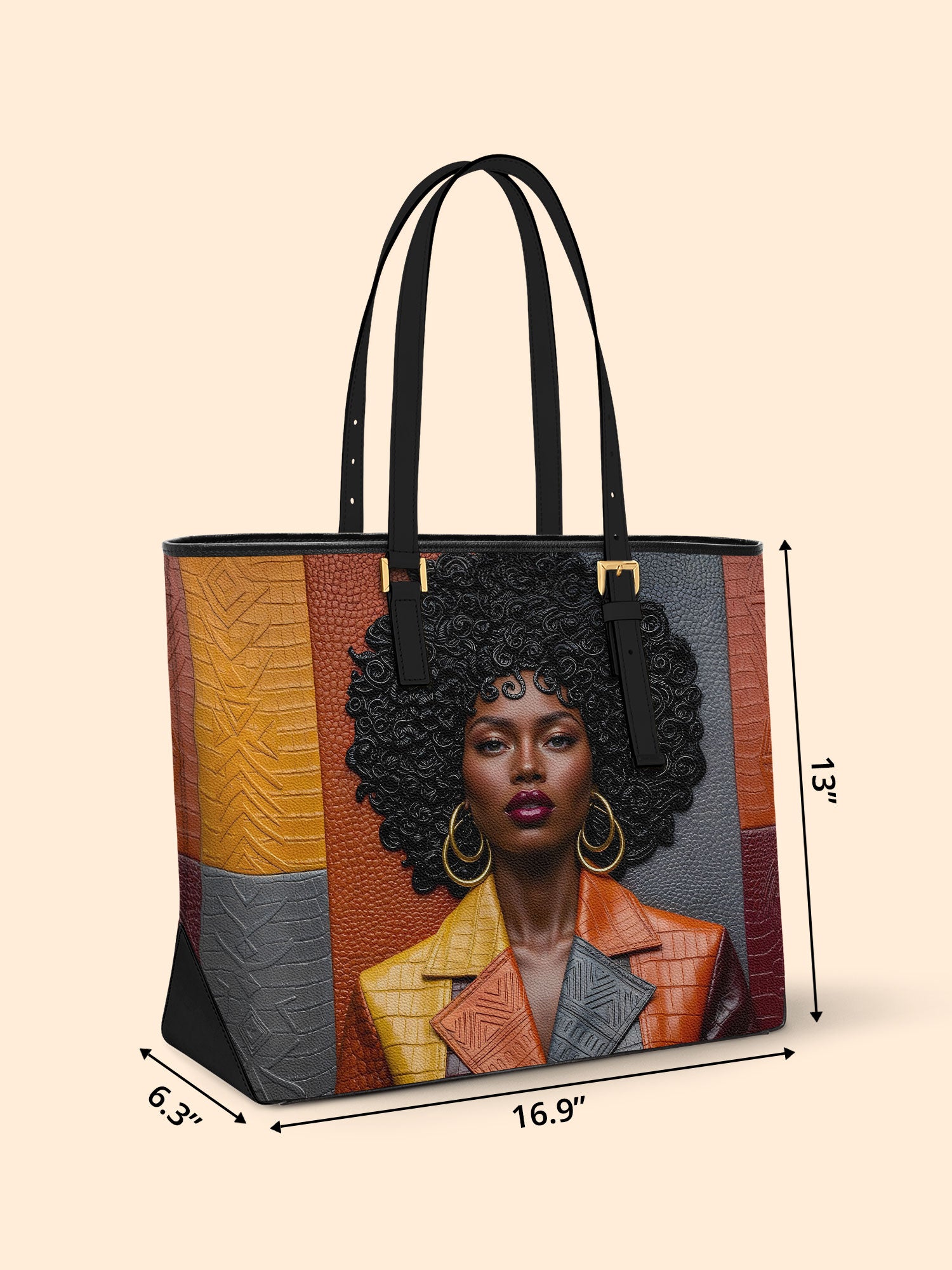 Coded Skin Leather Tote QR0XD021