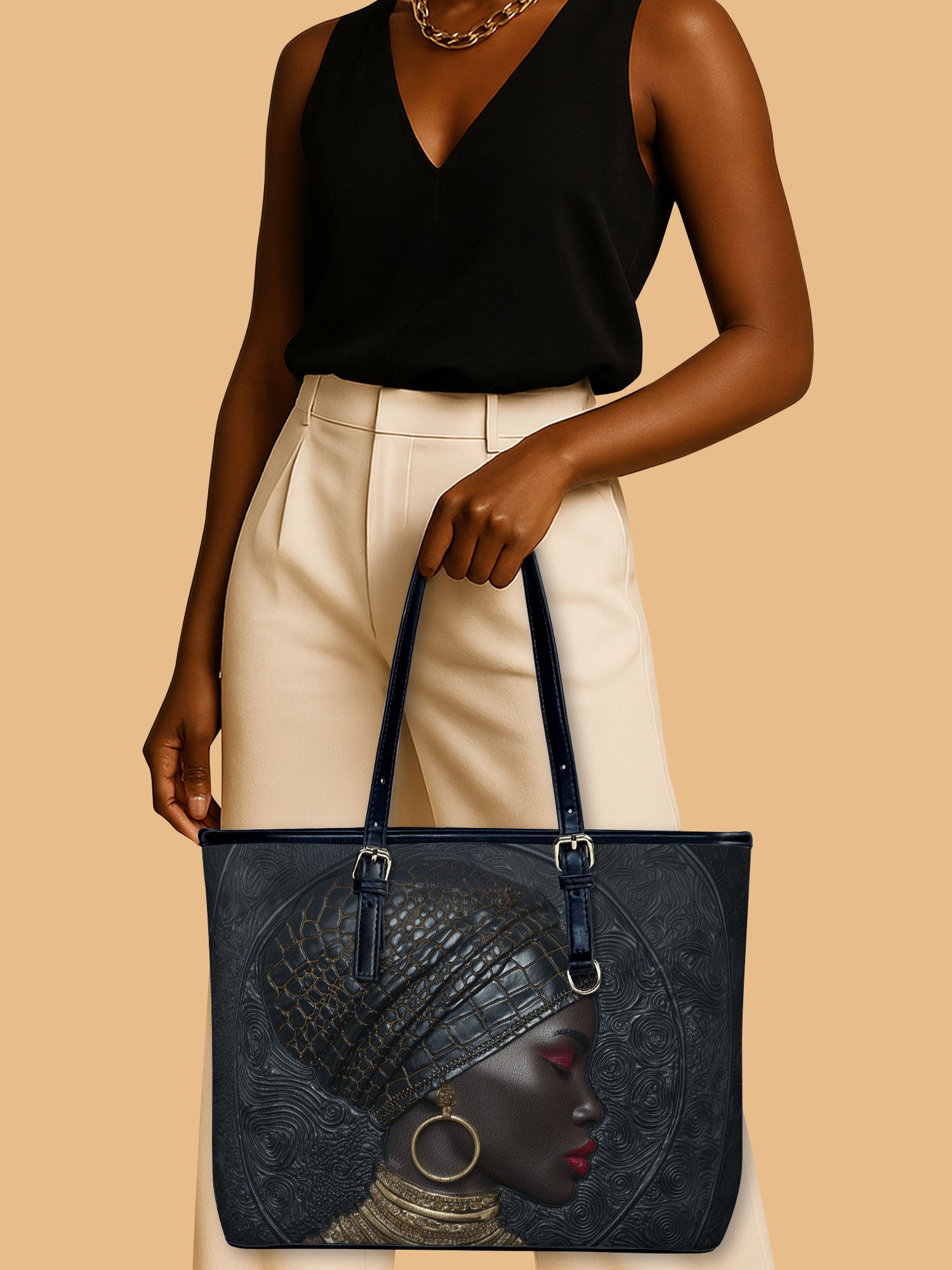 Artistry of Africa Leather Bucket Bag QR0XD777