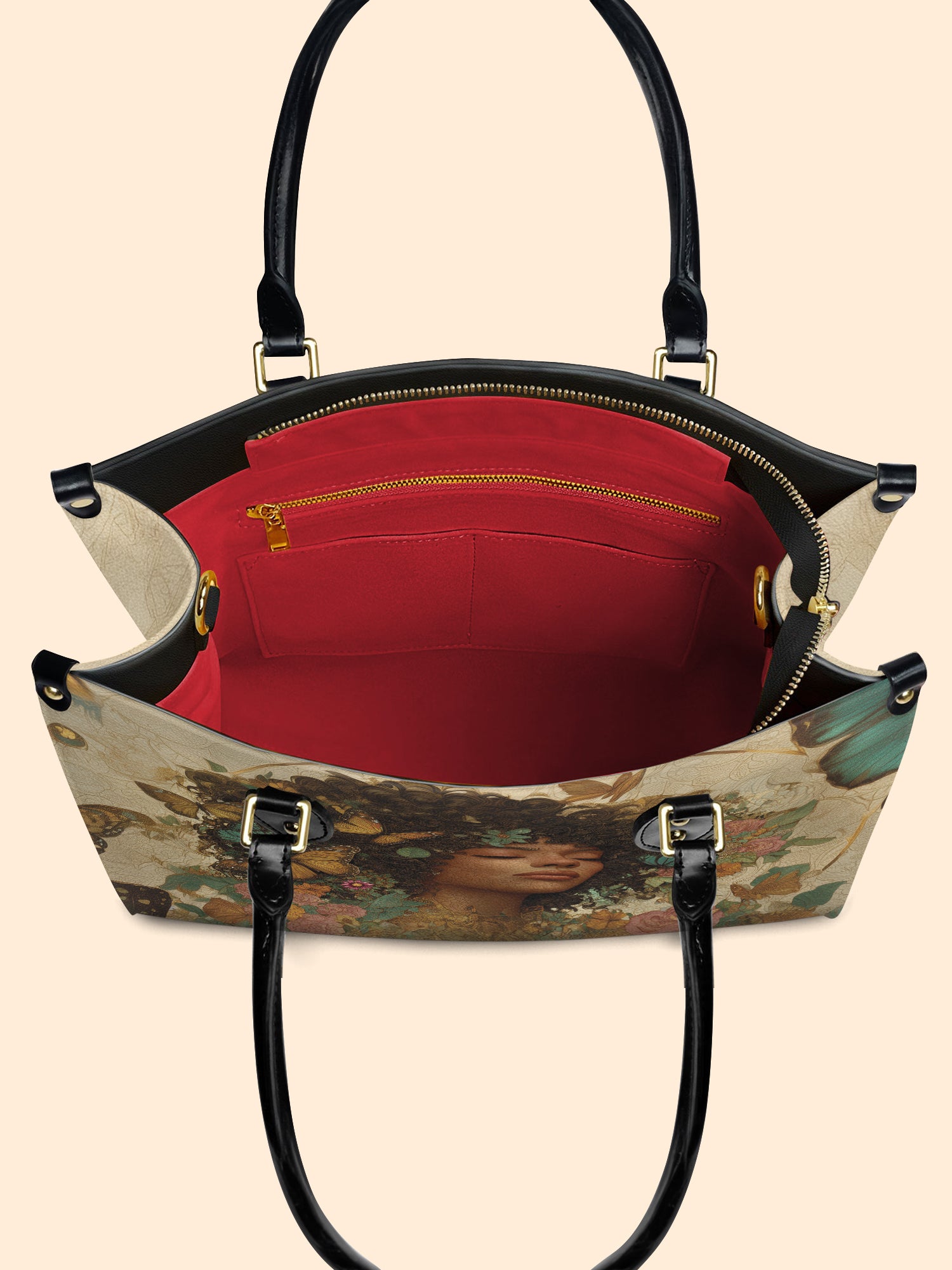 Floral Queen Premium Leather Handbag QR0HH108