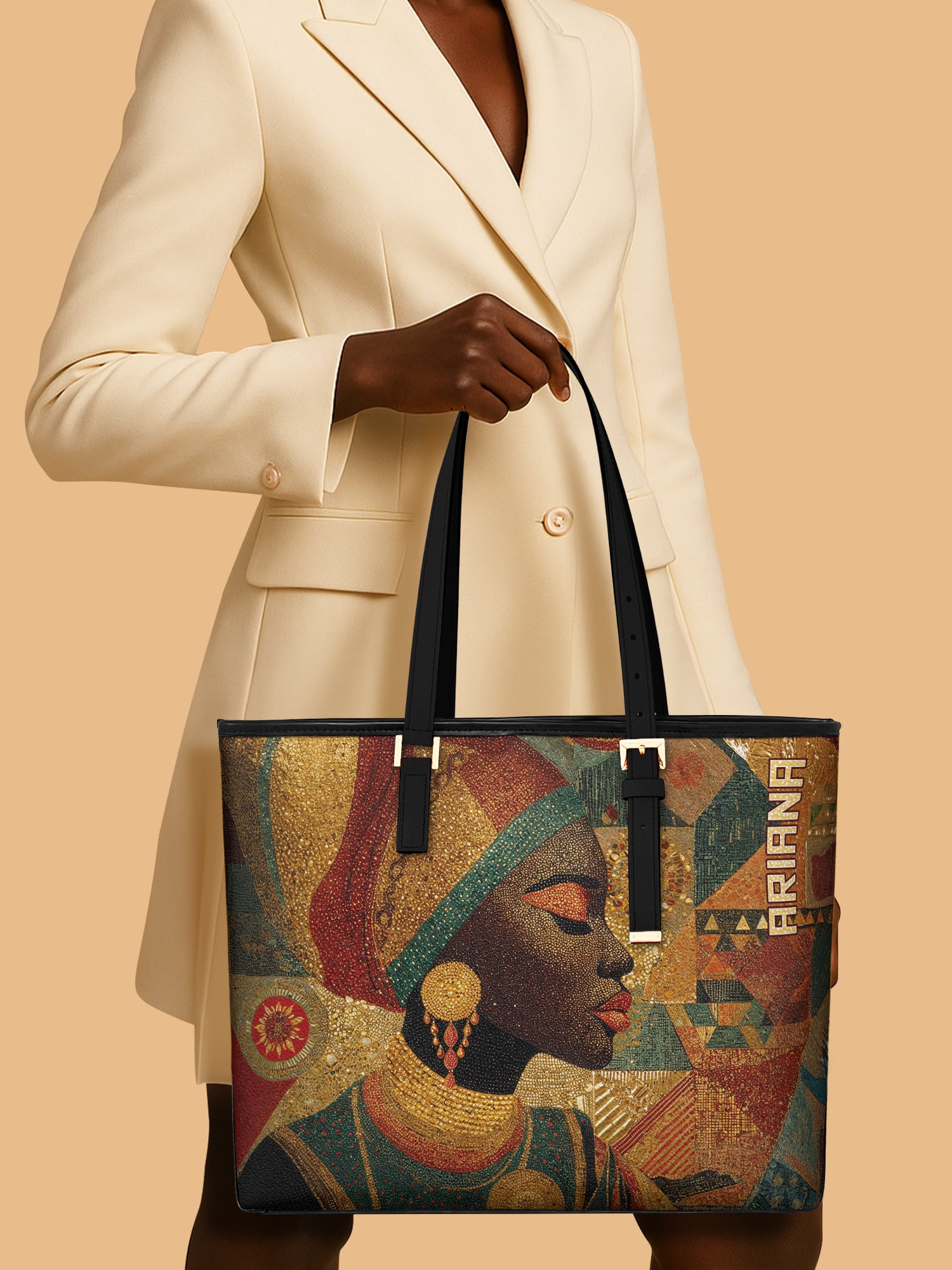 The Jewel Within Sleek Leather Tote