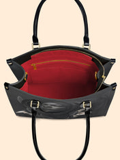 Obsidian Bloom Premium Leather Handbag QR0TD216