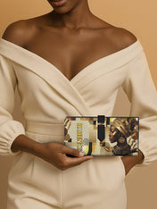 Golden Facets Tab Closure Wallet