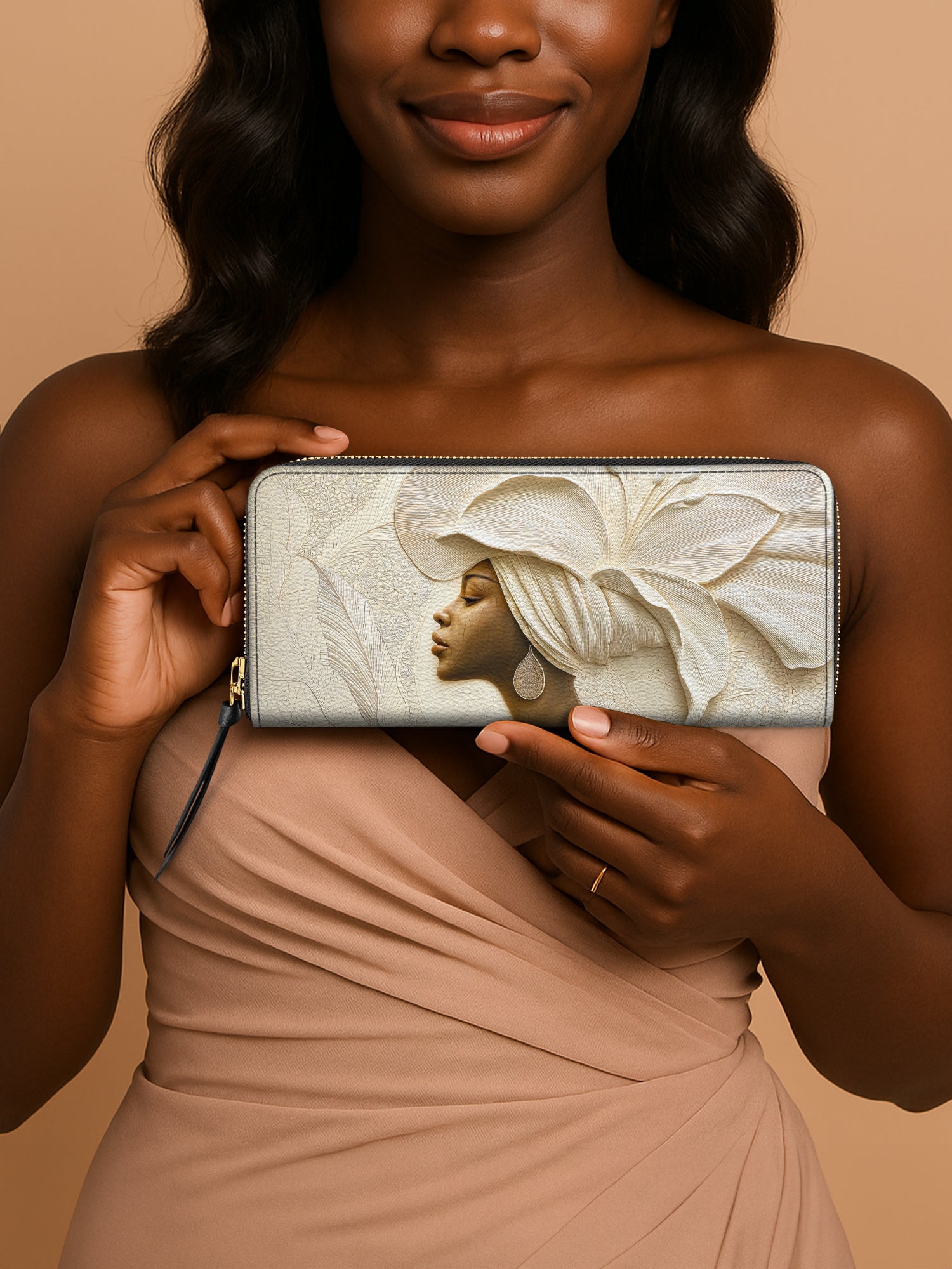 Ivory Blossom Slimline Zippy Wallet QR0TV066