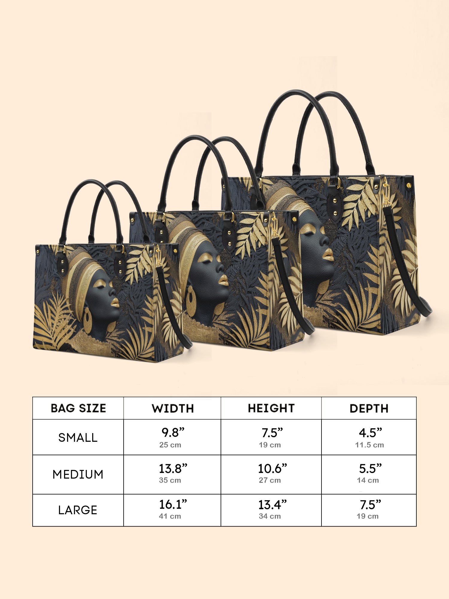 Ebony Majesty Premium Leather Handbag QR0TD121