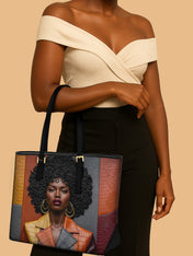 Coded Skin Leather Tote QR0XD021