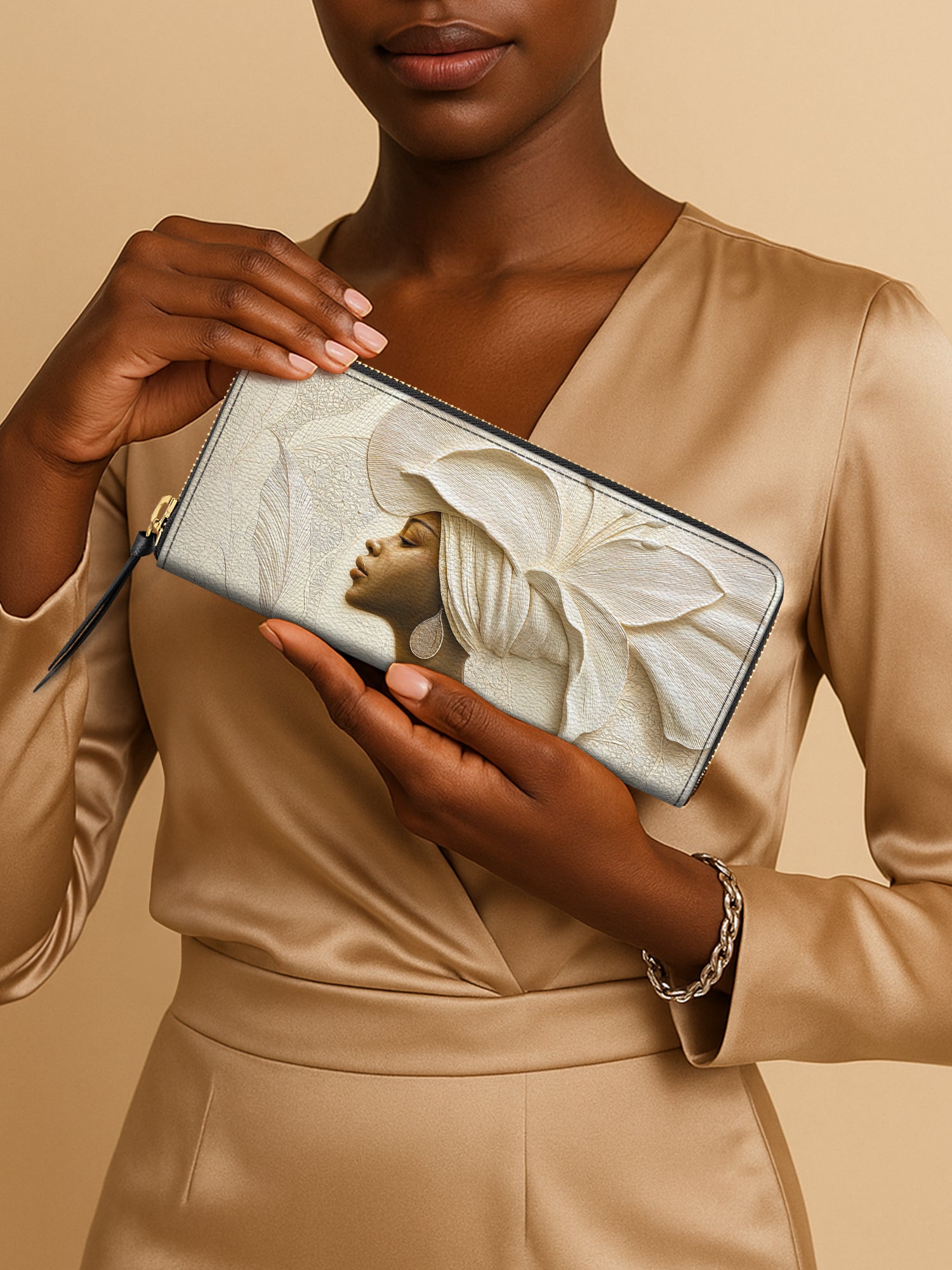 Ivory Blossom Slimline Zippy Wallet QR0TV066