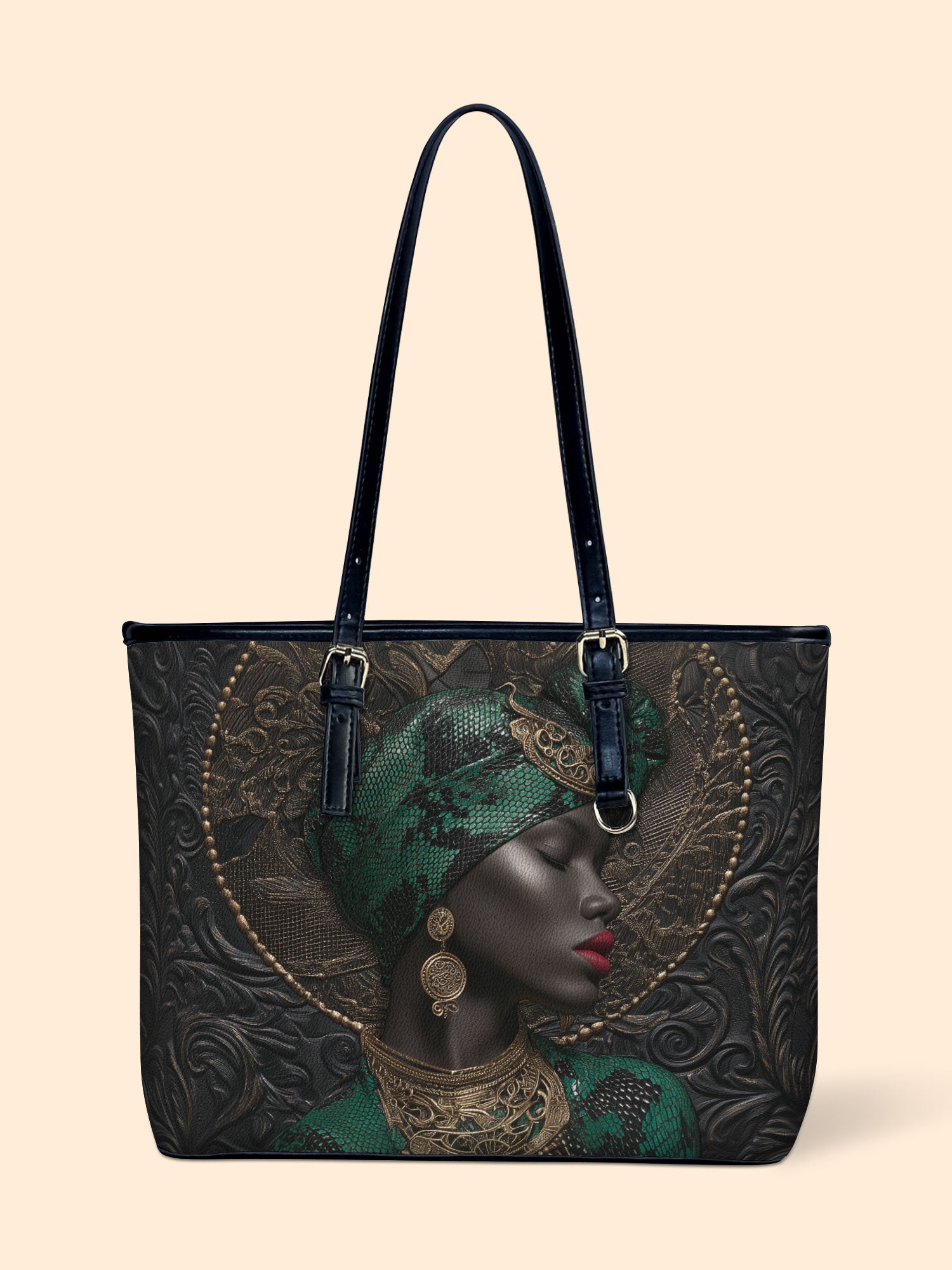 African Serpent Leather Bucket Bag QR0XD776