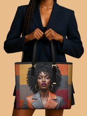 Pattern Code Leather Tote QR0XD020