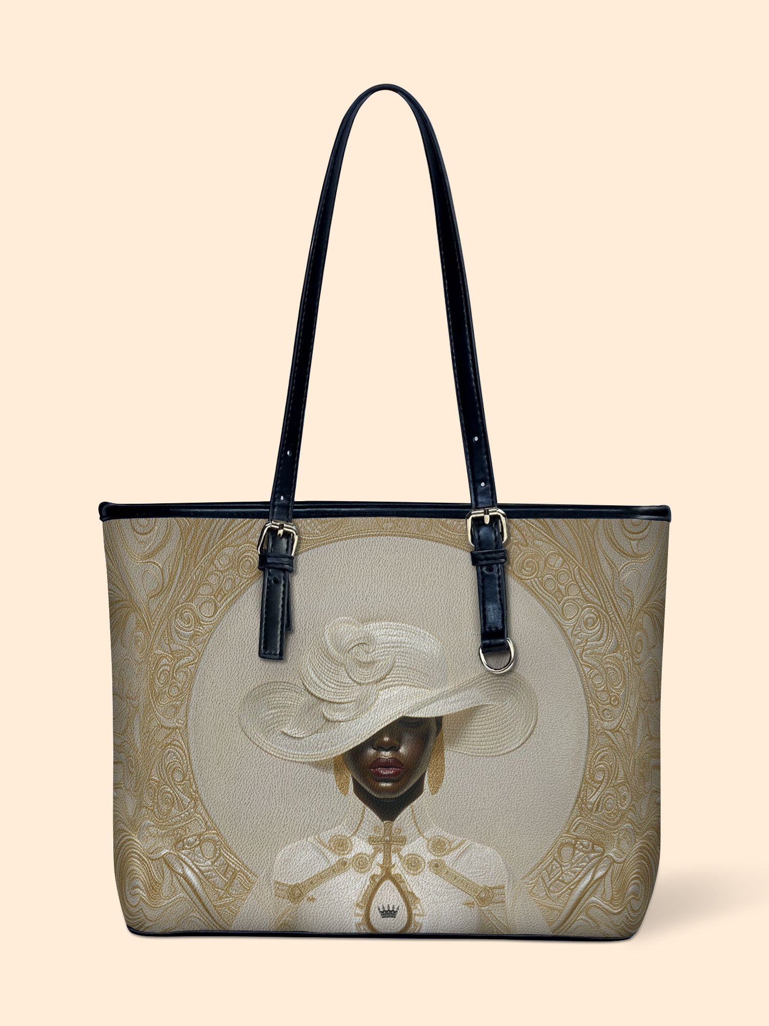 Heavenly Ivory Leather Bucket Bag QR0XD769