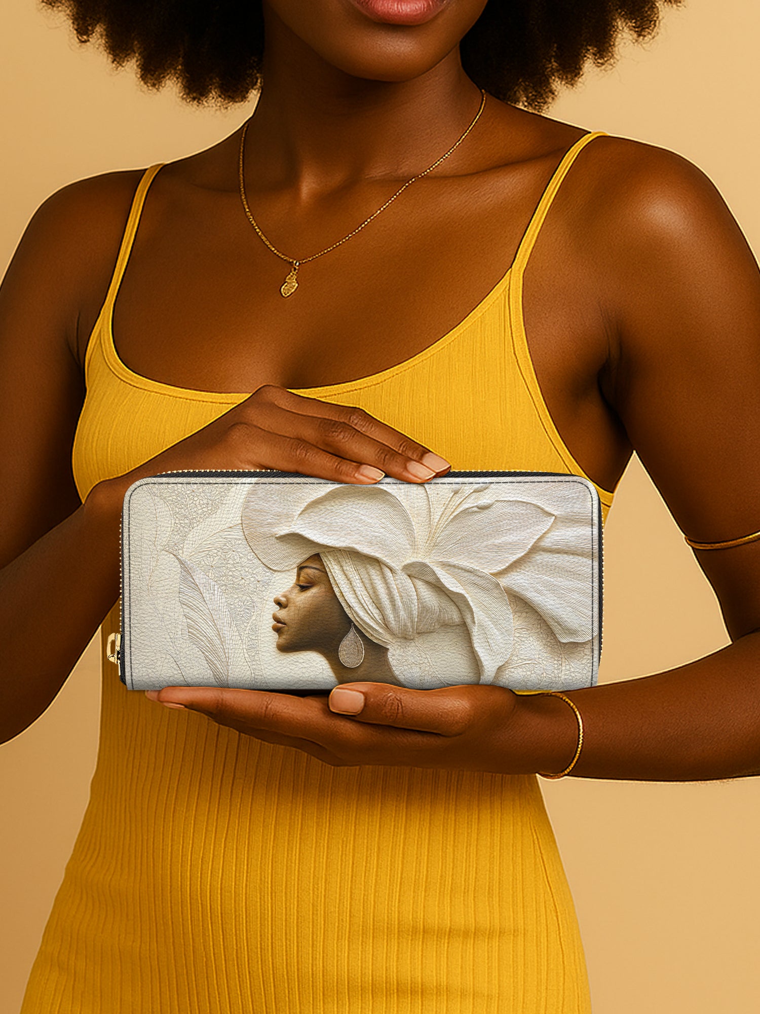 Ivory Blossom Slimline Zippy Wallet QR0TV066