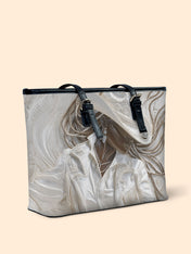 Ebony Dust Leather Bucket Bag QR0TD449