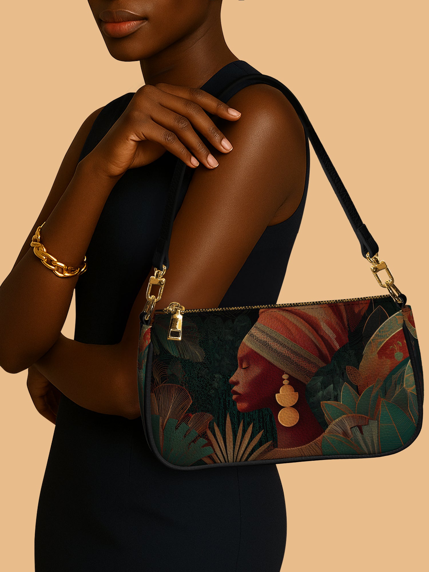 Adorned Silhouette Classic Zip Pochette QR0HH122