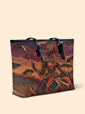 African Warrior Leather Bucket Bag QR0HH143