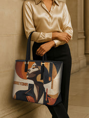 Geo Muse Sleek Leather Tote