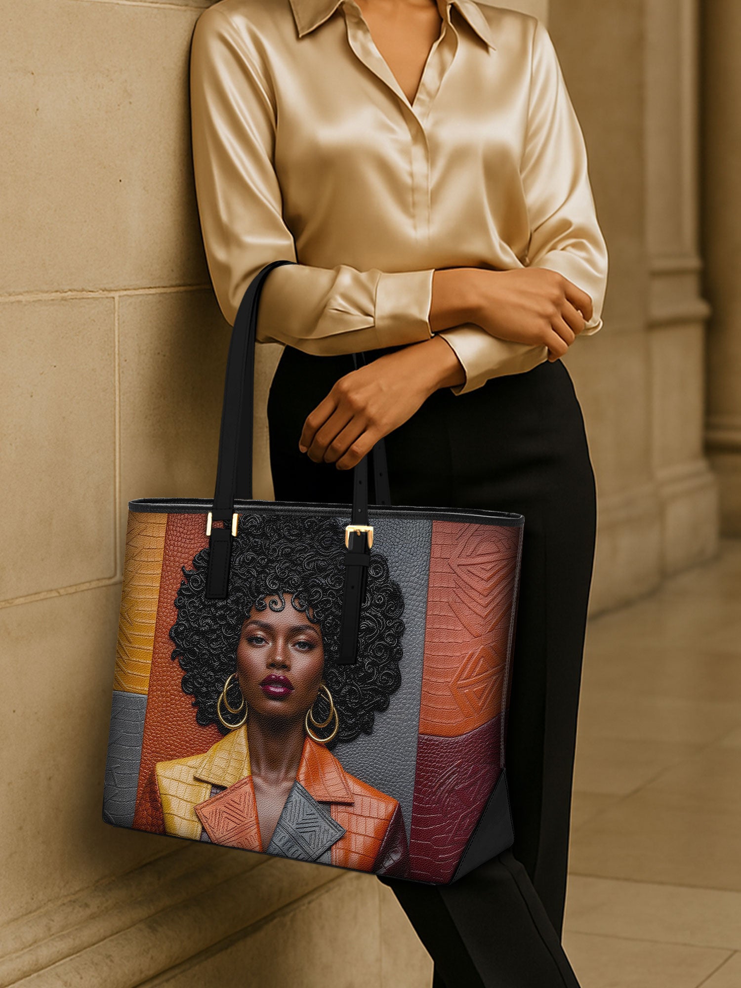 Coded Skin Leather Tote QR0XD021