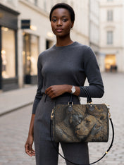 Desert Empress Leather Boston Bag QR0HH148
