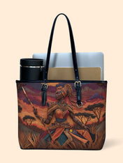 African Warrior Leather Bucket Bag QR0HH143