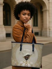 Heavenly Ivory Leather Bucket Bag QR0XD769