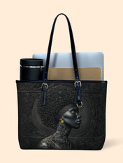 Crowned In Onyx Leather Bucket Bag QR0XD728