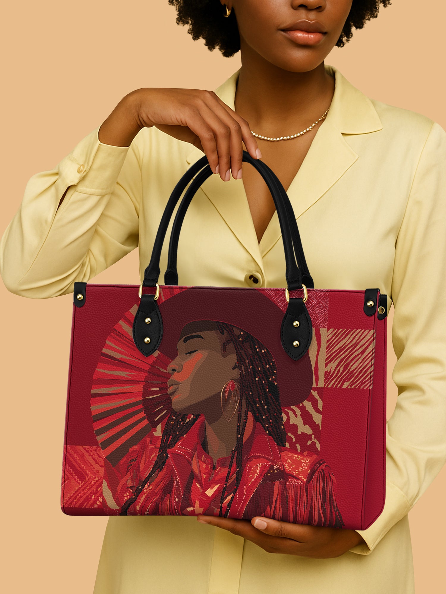 Desert Rose Belle Premium Leather Handbag QR0TD500