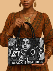Black Beauty Premium Leather Handbag QR0XD1026