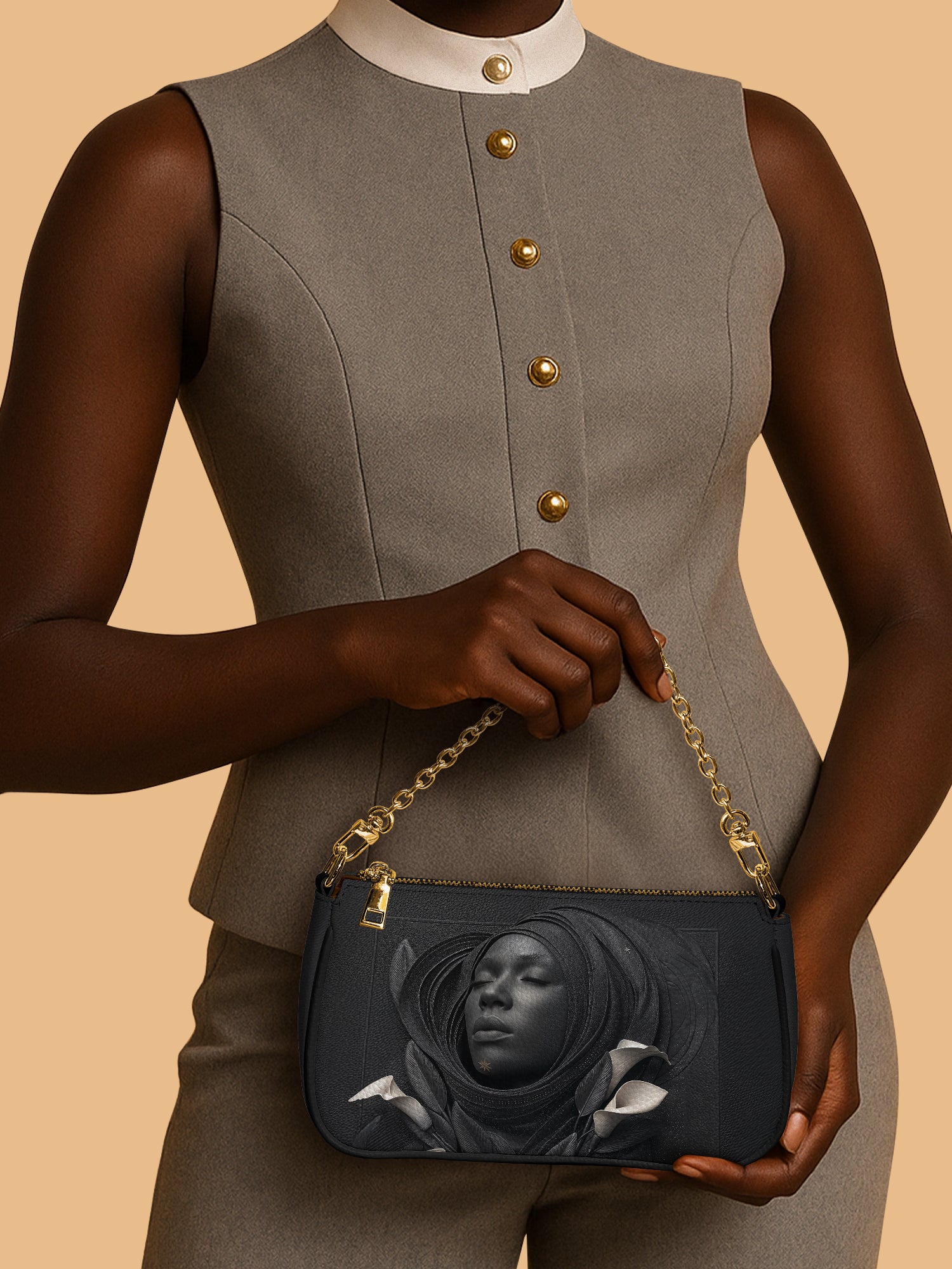 Obsidian Bloom Classic Zip Pochette QR0TD217