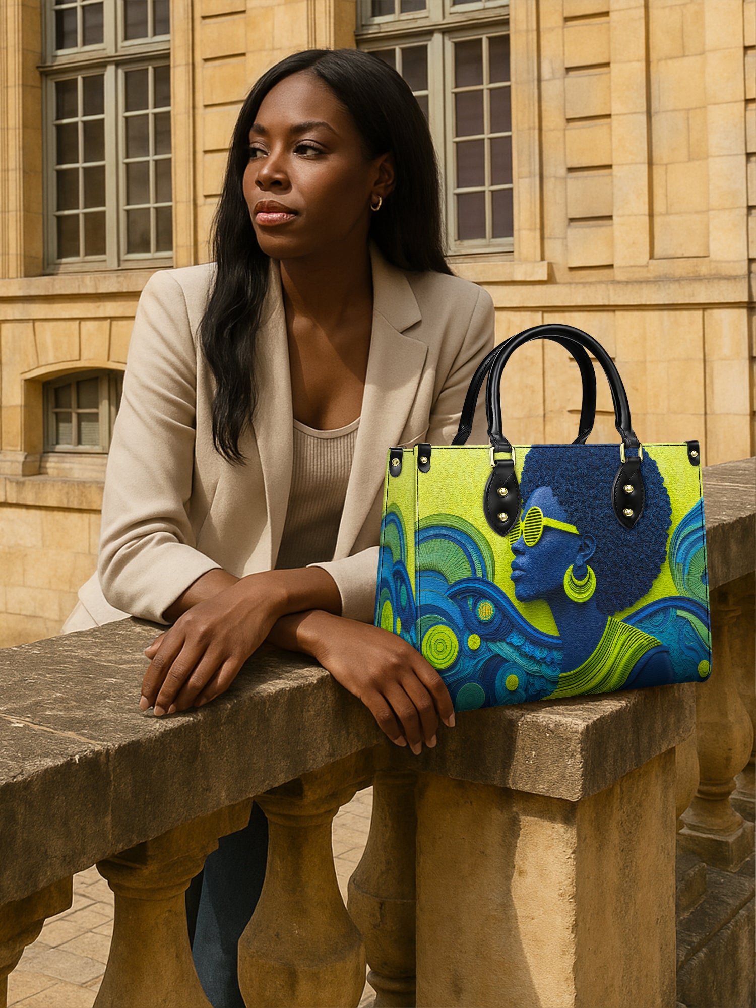 Bold Horizon Premium Leather Handbag QR0TD302