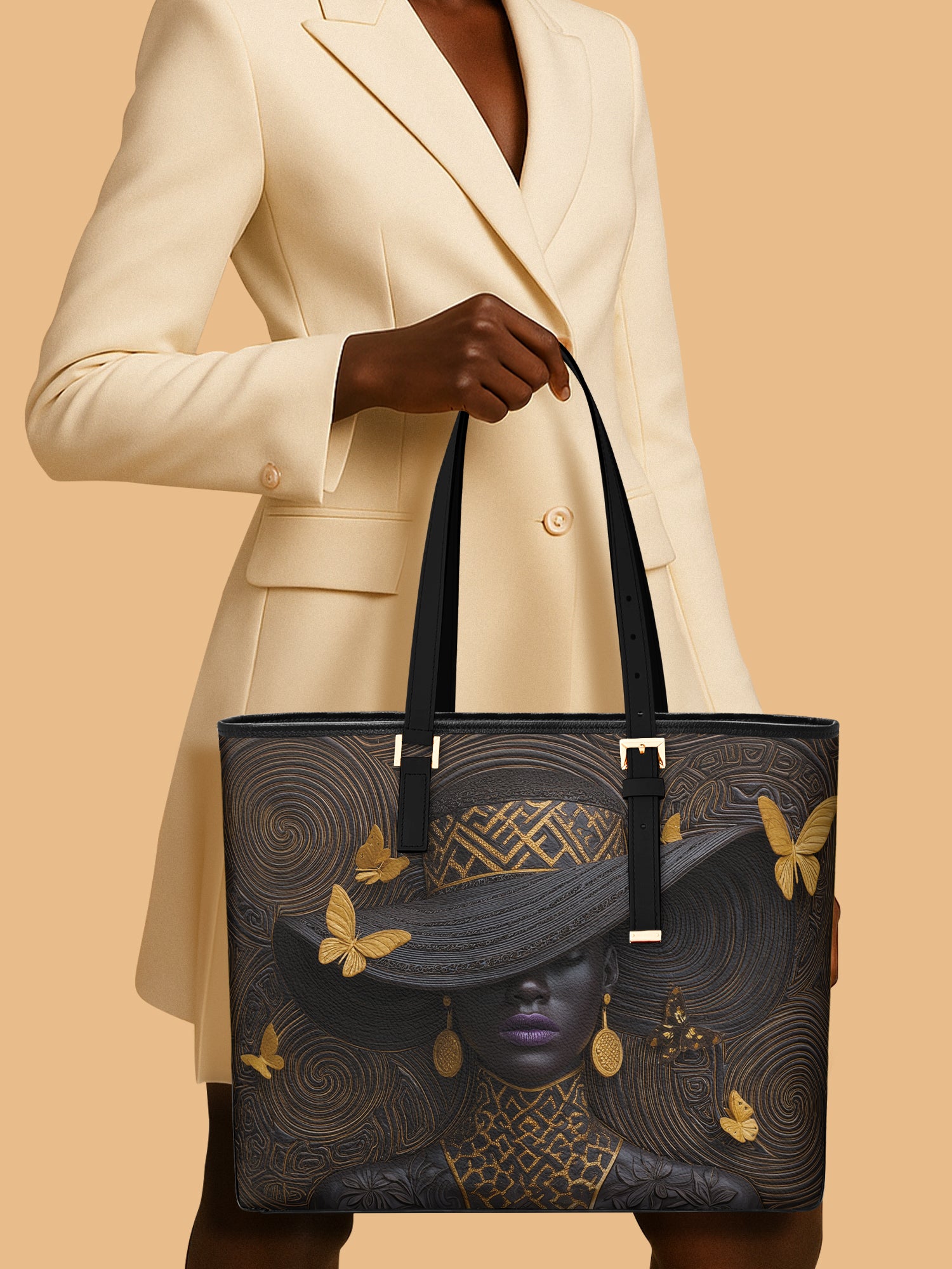 Voices of Glory Sleek Leather Tote QR0XD722