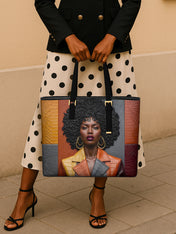 Coded Skin Leather Tote QR0XD021