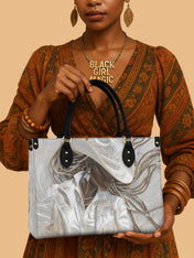 Ebony Dust Premium Leather Handbag QR0TD450