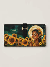 Sunflower Moonlight Tab Closure Wallet