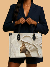 Ivory Blossom Premium Leather Handbag QR0TV067