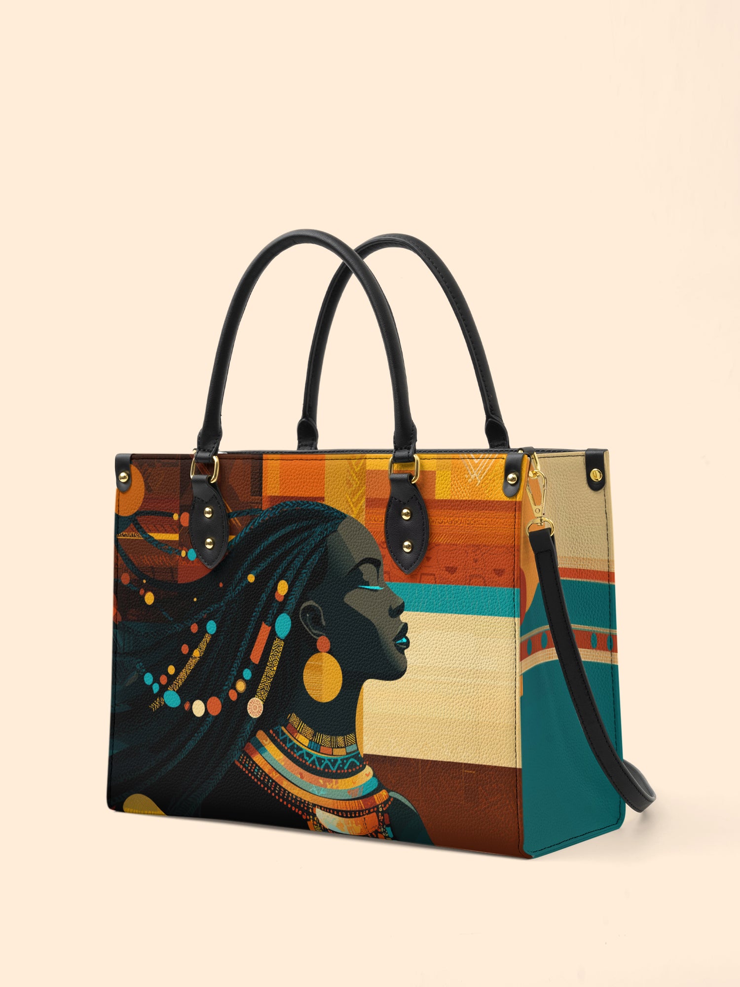 Ebony Horizon Premium Leather Handbag QR0TV179