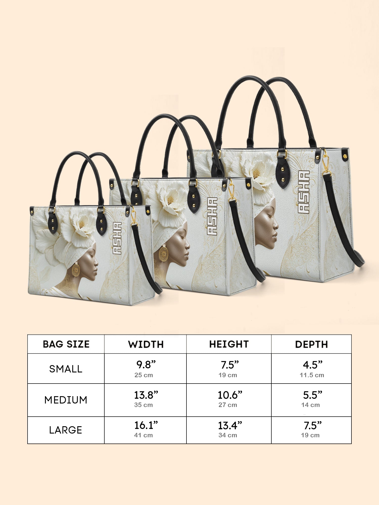 Luminous Bloom Premium Leather Handbag