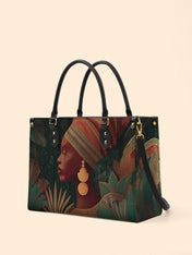 Adorned Silhouette Premium Leather Handbag QR0HH117