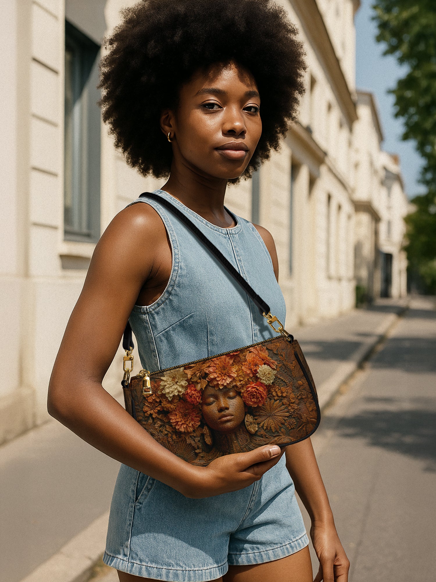 Afro Flora Classic Zip Pochette QR0TV041