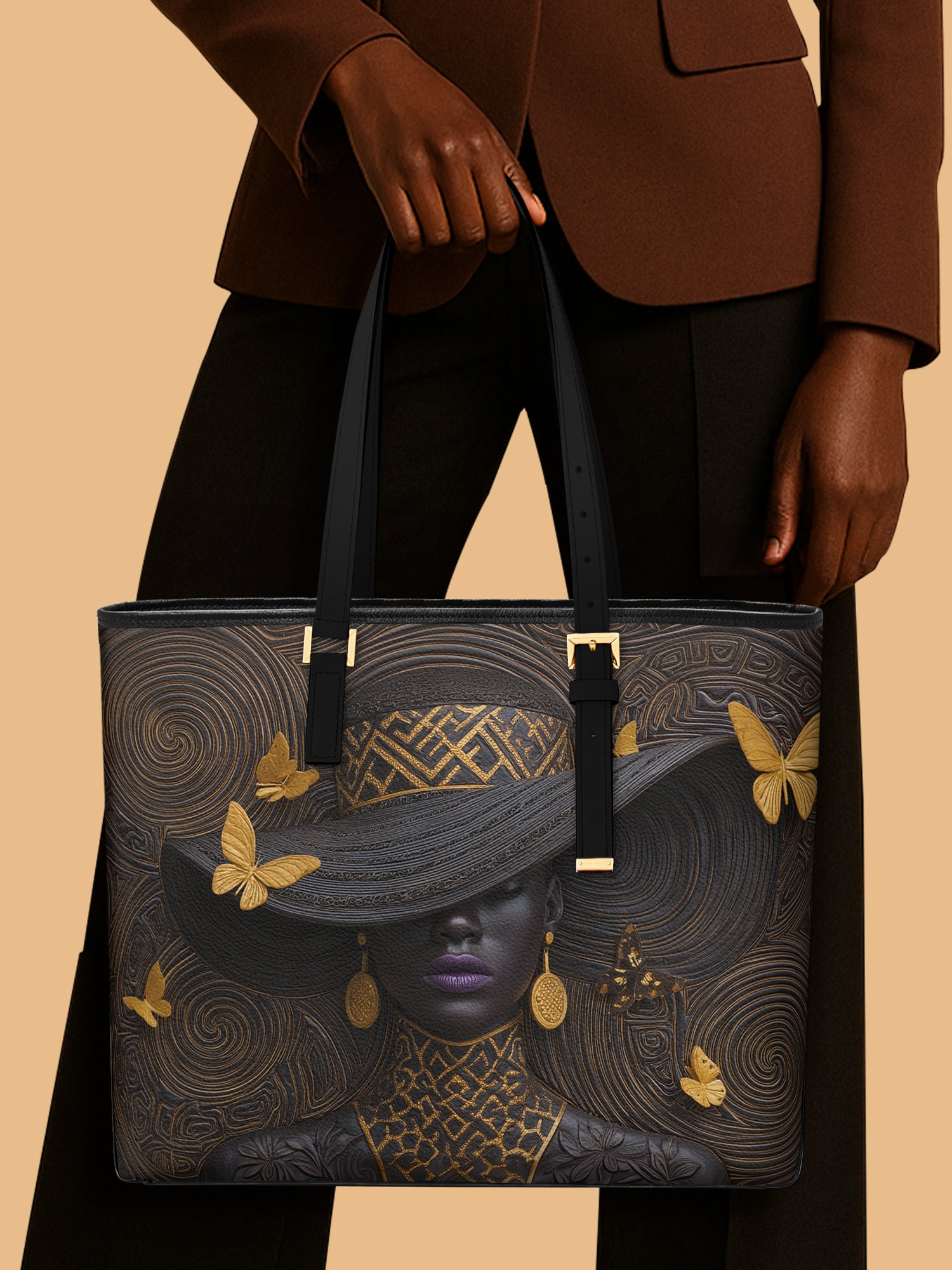 Voices of Glory Sleek Leather Tote QR0XD722