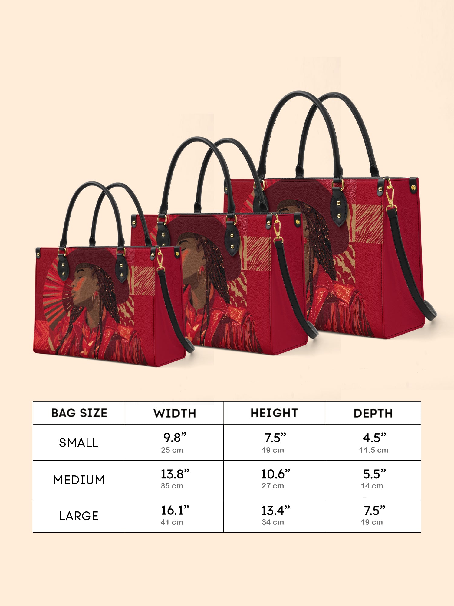 Desert Rose Belle Premium Leather Handbag QR0TD500